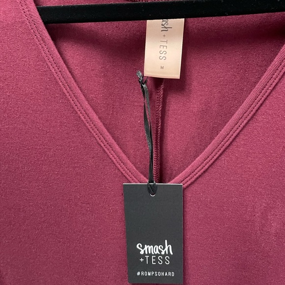 NWT - Smash + Tess Friday romper in Wine - Picture 6 of 9